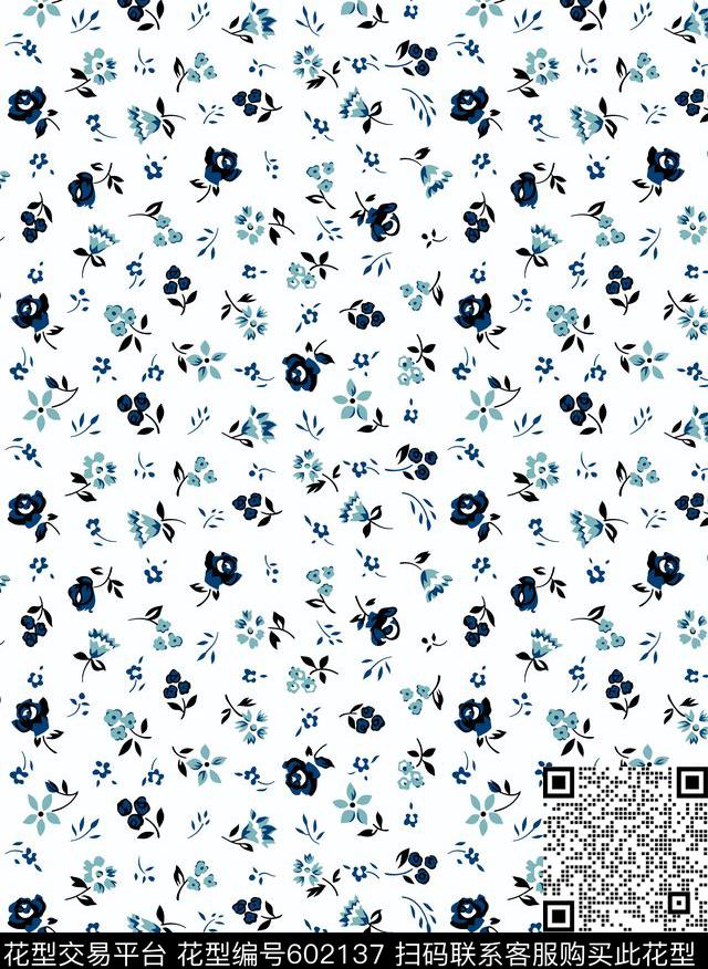 商务花卉衬衫印花传统印花华亿平台下载（图片编号: 602137） - 瓦栏（Walan）