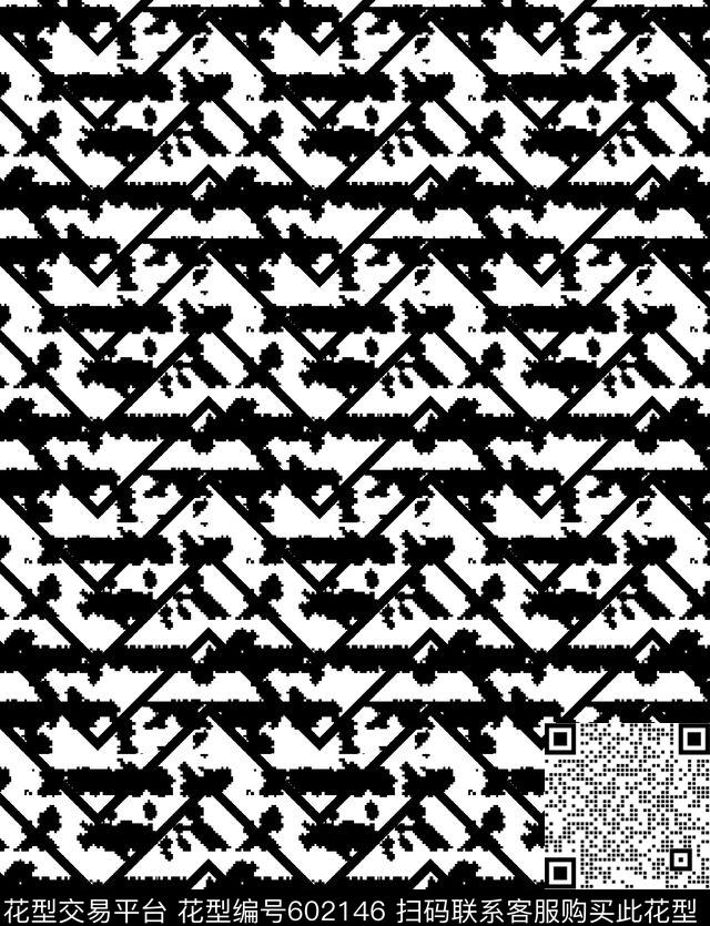 时尚波浪纹抽象商务印花传统印花华亿平台下载（图片编号: 602146） - 瓦栏（Walan）