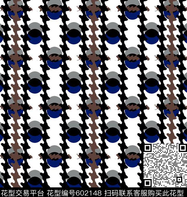 时尚波浪纹印花波点印花商务衬衫印花传统印花华亿平台下载（图片编号: 602148） - 瓦栏（Walan）