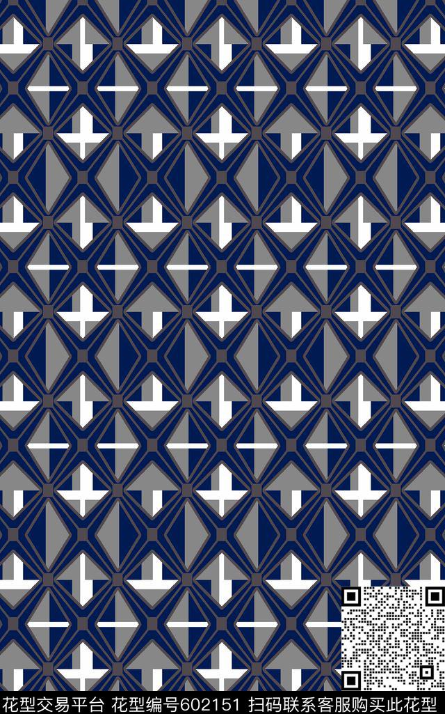 时尚商务男装抽象几何衬衫印花传统印花华亿平台下载（图片编号: 602151） - 瓦栏（Walan）