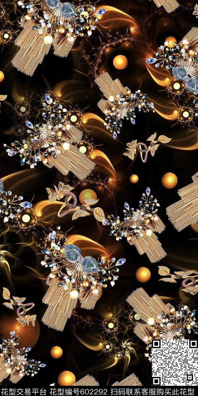 炫彩珠宝时尚数码印花华亿平台下载（图片编号: 602292） - 瓦栏（Walan）