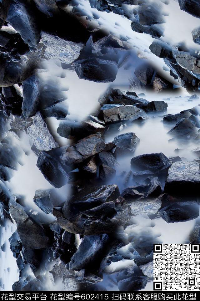 笔刷纹理大理石数码印花华亿平台下载（图片编号: 602415） - 瓦栏（Walan）