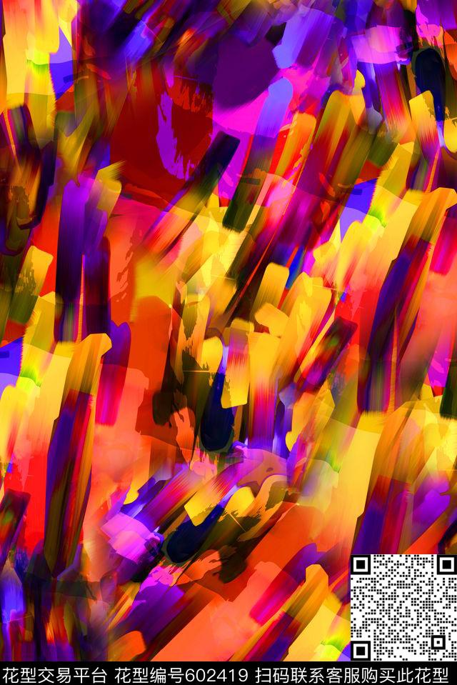 纹理笔刷水彩数码印花华亿平台下载（图片编号: 602419） - 瓦栏（Walan）