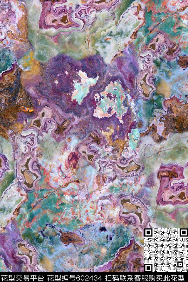 油墨纹理大理石数码印花华亿平台下载（图片编号: 602434） - 瓦栏（Walan）