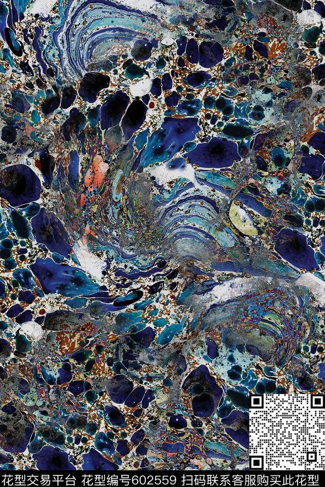 大理石笔触男装数码印花华亿平台下载（图片编号: 602559） - 瓦栏（Walan）