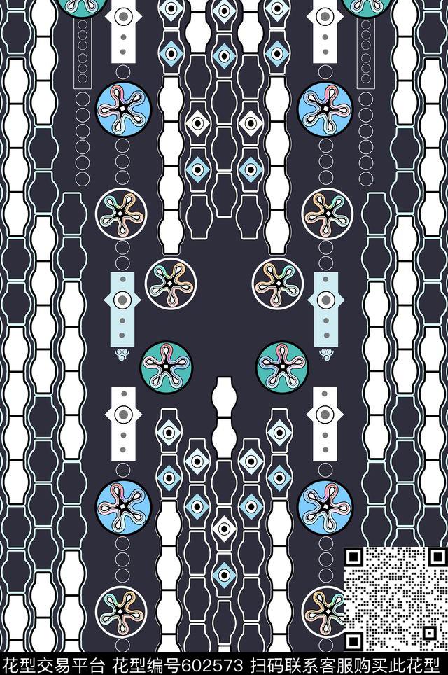 几何时尚大气。时装。围巾华亿平台传统印花华亿平台下载（图片编号: 602573） - 瓦栏（Walan）