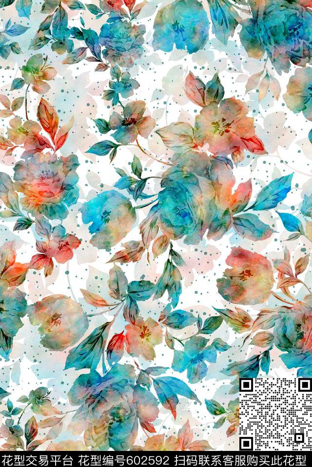 抽象几何清爽梦幻艺术平底立体手绘满版最新高清数码蕾丝民族中国风绣花珠宝肌理时尚潮

流大牌复古欧美风手绘水彩花卉纹理底数码印花华亿平台下载（图片编号: 602592） - 瓦栏（Walan）