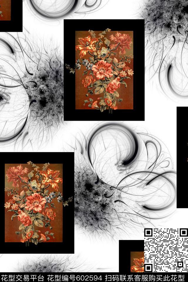 花卉欧式休闲数码印花华亿平台下载（图片编号: 602594） - 瓦栏（Walan）
