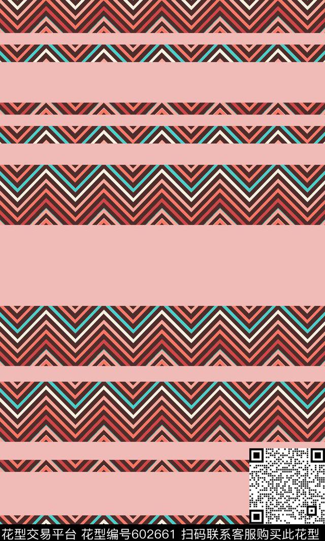 线条名族几何数码印花华亿平台下载（图片编号: 602661） - 瓦栏（Walan）