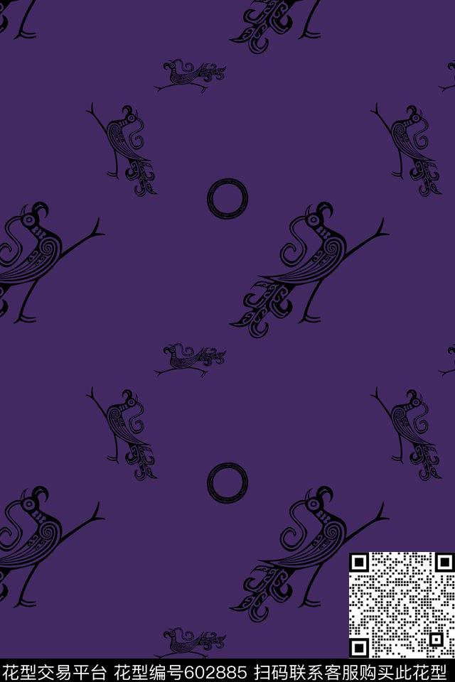 趣味中国风民族风传统印花华亿平台下载（图片编号: 602885） - 瓦栏（Walan）