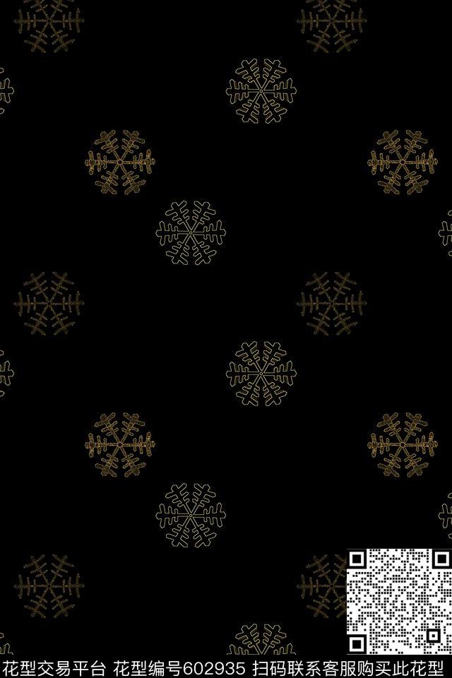 雪花夕复古传统印花华亿平台下载（图片编号: 602935） - 瓦栏（Walan）