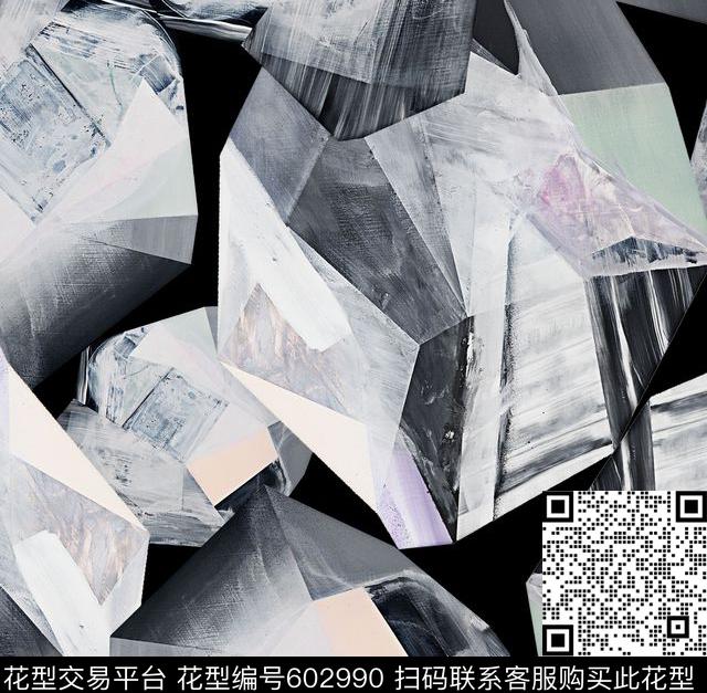 抽象手绘纹理抽象纹理创意抽象数码印花华亿平台下载（图片编号: 602990） - 瓦栏（Walan）