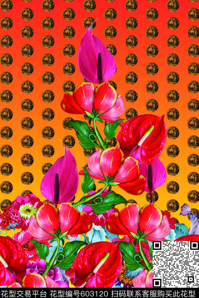 时尚流行大牌潮牌数码印花华亿平台下载（图片编号: 603120） - 瓦栏（Walan）