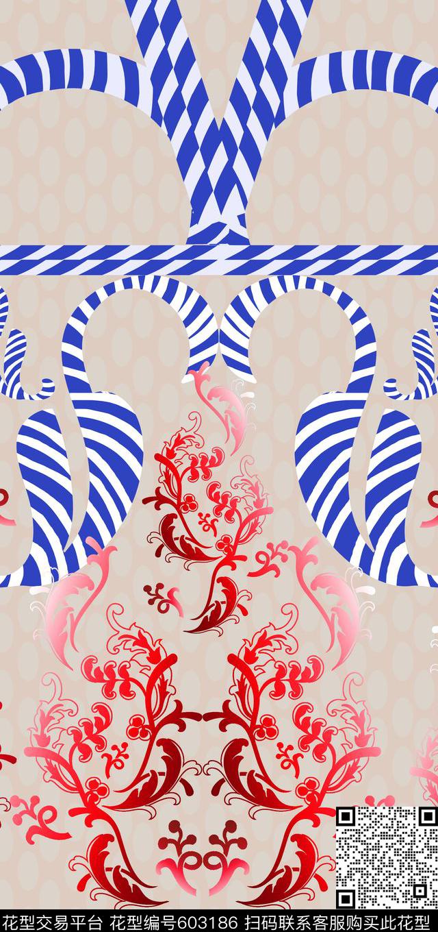 几何民族风花纹。时装。围巾华亿平台传统印花华亿平台下载（图片编号: 603186） - 瓦栏（Walan）