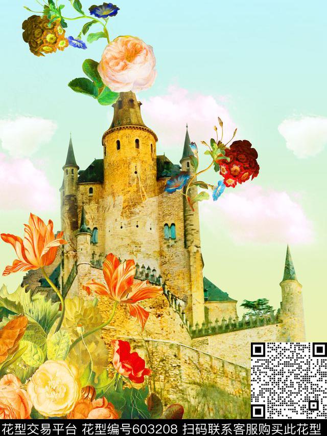 围巾华亿平台双边定位花卉数码印花华亿平台下载（图片编号: 603208） - 瓦栏（Walan）