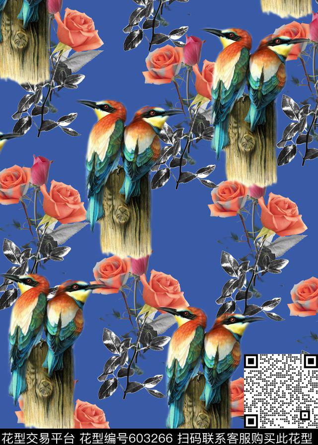 女装通用款花卉数码印花华亿平台下载（图片编号: 603266） - 瓦栏（Walan）