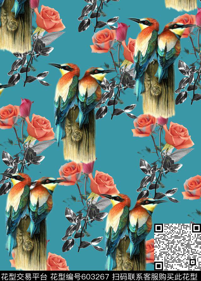 女装通用款花卉数码印花华亿平台下载（图片编号: 603267） - 瓦栏（Walan）