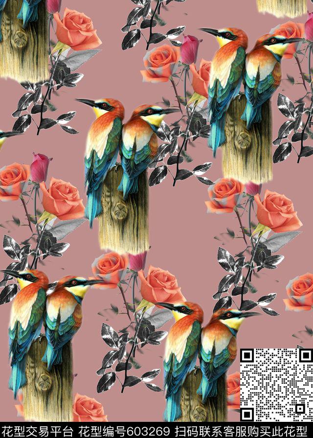 女装通用款花卉数码印花华亿平台下载（图片编号: 603269） - 瓦栏（Walan）