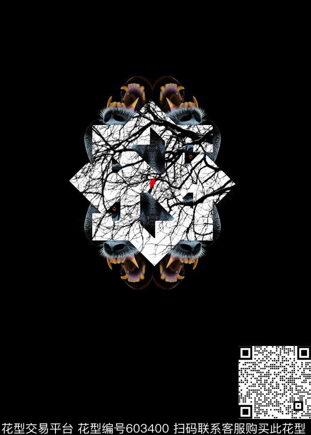 个性T恤猴子数码印花华亿平台下载（图片编号: 603400） - 瓦栏（Walan）