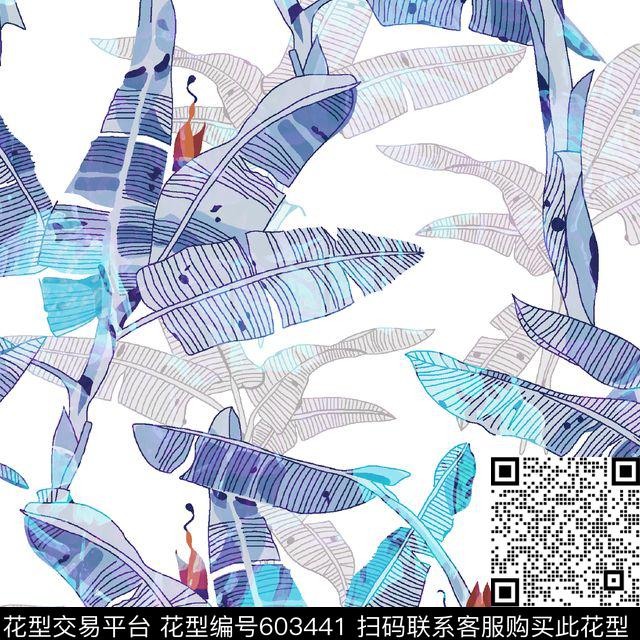 热带植物芭蕉衬衫传统印花华亿平台下载（图片编号: 603441） - 瓦栏（Walan）