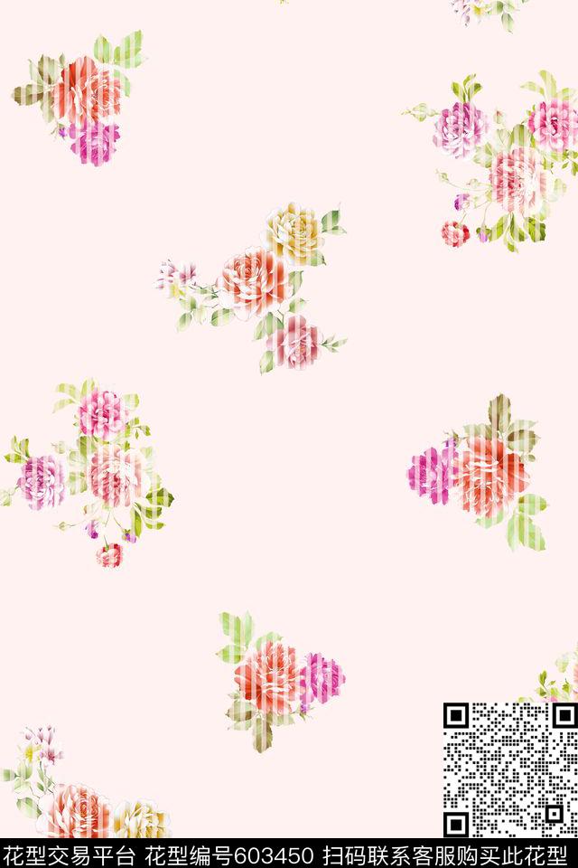 花卉传统印花华亿平台下载（图片编号: 603450） - 瓦栏（Walan）