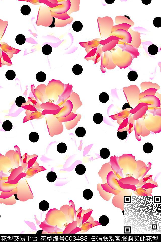 泳装花卉简单清新数码印花华亿平台下载（图片编号: 603483） - 瓦栏（Walan）