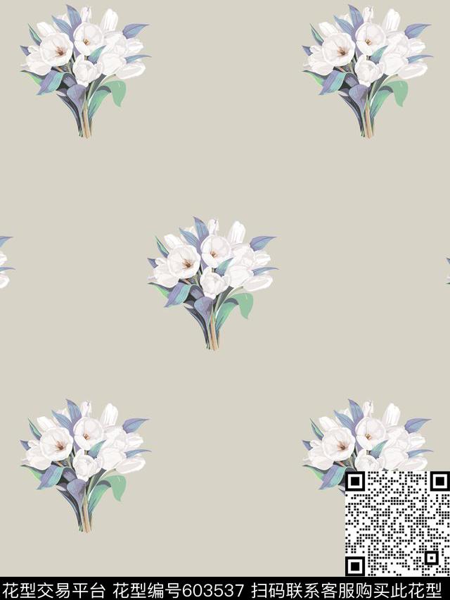 花朵小碎花花卉数码印花华亿平台下载（图片编号: 603537） - 瓦栏（Walan）