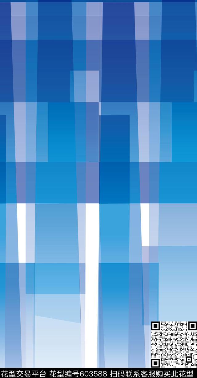 科技渐变格子数码印花华亿平台下载（图片编号: 603588） - 瓦栏（Walan）