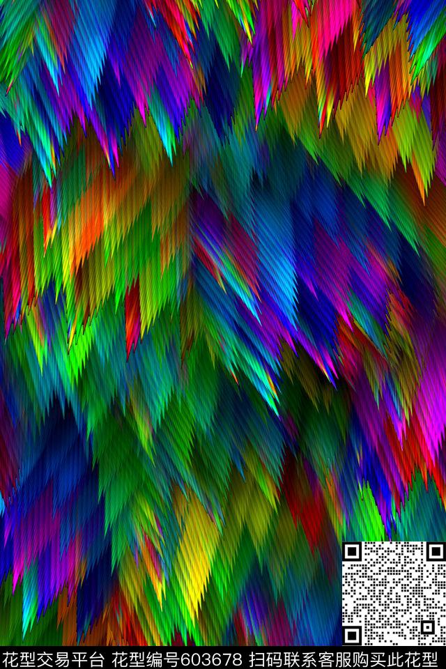 抽象分形几何数码印花华亿平台下载（图片编号: 603678） - 瓦栏（Walan）