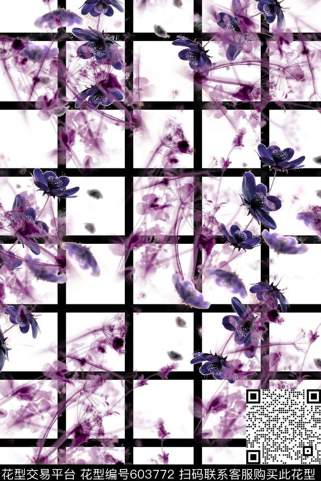 透明花卉小碎花数码印花华亿平台下载（图片编号: 603772） - 瓦栏（Walan）