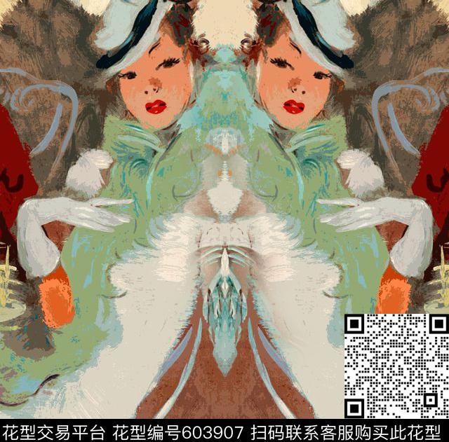 羽绒服手绘定位。数码印花华亿平台下载（图片编号: 603907） - 瓦栏（Walan）