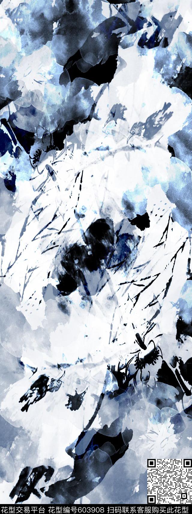 笔触纹理笔刷数码印花华亿平台下载（图片编号: 603908） - 瓦栏（Walan）