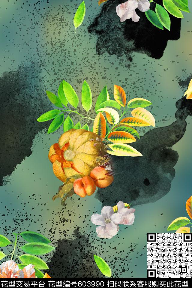 满版手绘泥点数码印花华亿平台下载（图片编号: 603990） - 瓦栏（Walan）