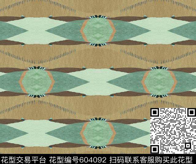 男装抽象几何。数码印花华亿平台下载（图片编号: 604092） - 瓦栏（Walan）