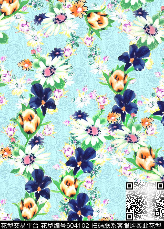 MAX-女装欧美流行时尚小碎花数码印花华亿平台下载（图片编号: 604102） - 瓦栏（Walan）