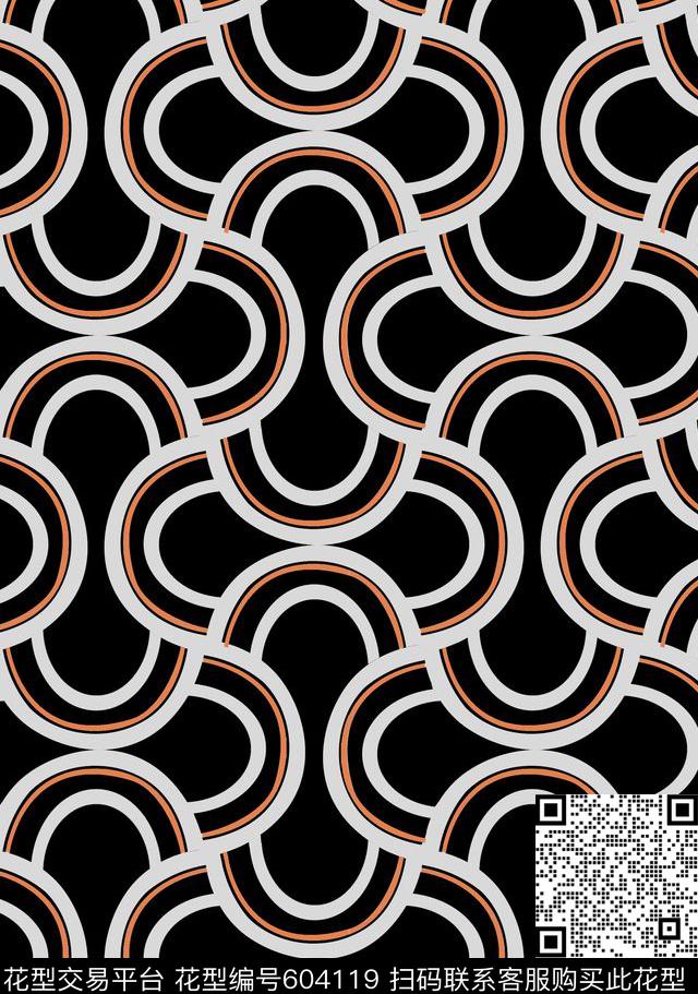 几何条纹简单。传统印花华亿平台下载（图片编号: 604119） - 瓦栏（Walan）