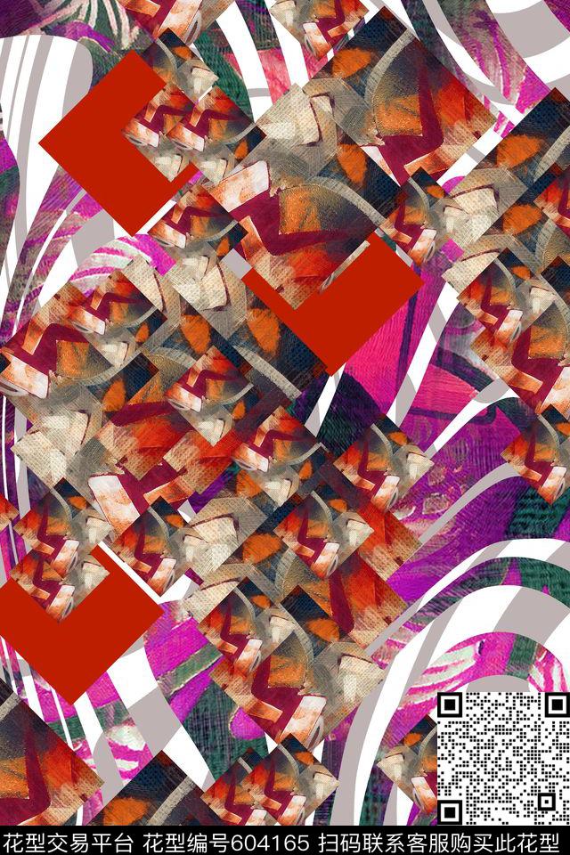 几何质感原创数码印花华亿平台下载（图片编号: 604165） - 瓦栏（Walan）