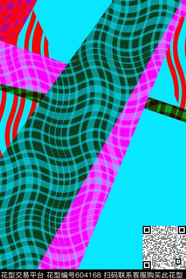 菱形色块不规则几何传统印花华亿平台下载（图片编号: 604168） - 瓦栏（Walan）