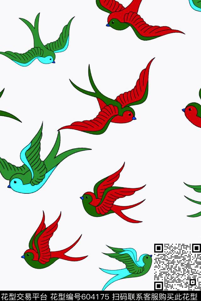 昆虫服装鸟数码印花华亿平台下载（图片编号: 604175） - 瓦栏（Walan）