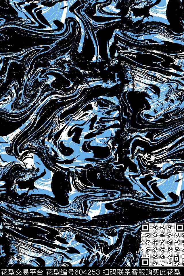 山石纹理抽象男装传统印花华亿平台下载（图片编号: 604253） - 瓦栏（Walan）