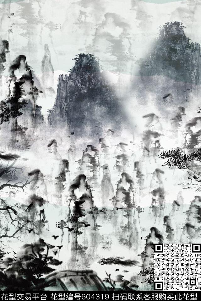 零点--女装女装黑白传统印花华亿平台下载（图片编号: 604319） - 瓦栏（Walan）