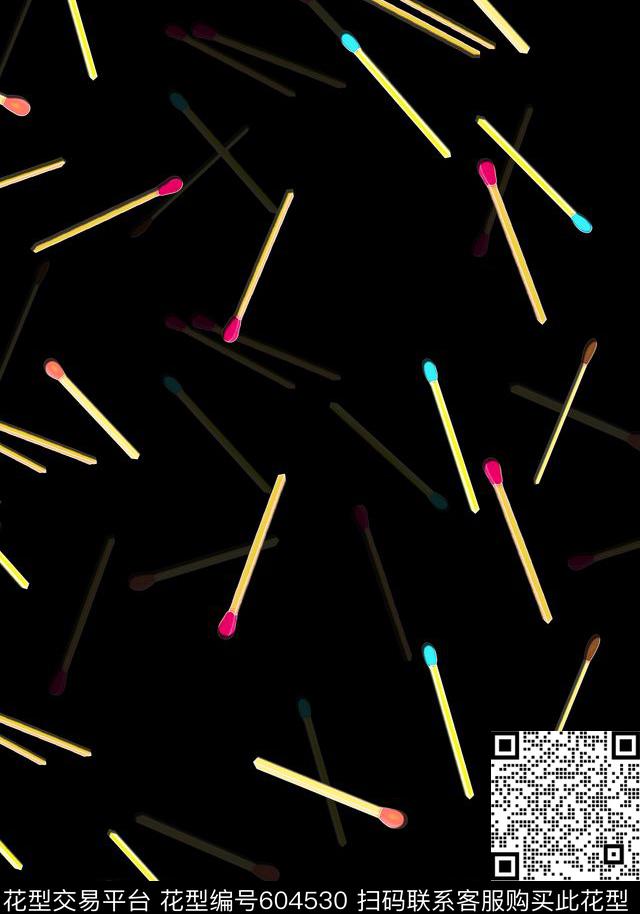 火柴童装趣味传统印花华亿平台下载（图片编号: 604530） - 瓦栏（Walan）