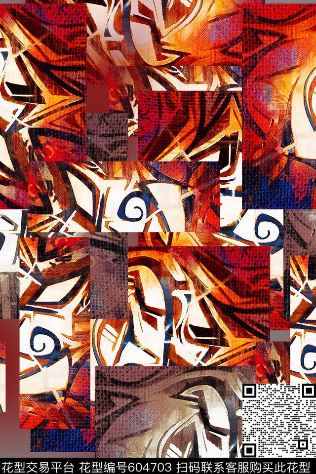 原创质感抽象质感数码印花华亿平台下载（图片编号: 604703） - 瓦栏（Walan）