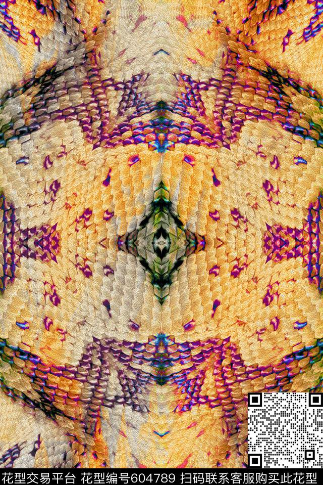 零点--泳装抽象动物纹数码印花华亿平台下载（图片编号: 604789） - 瓦栏（Walan）