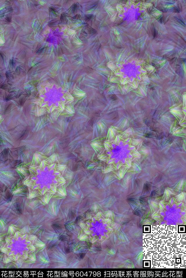 零点--女装女装抽象数码印花华亿平台下载（图片编号: 604798） - 瓦栏（Walan）