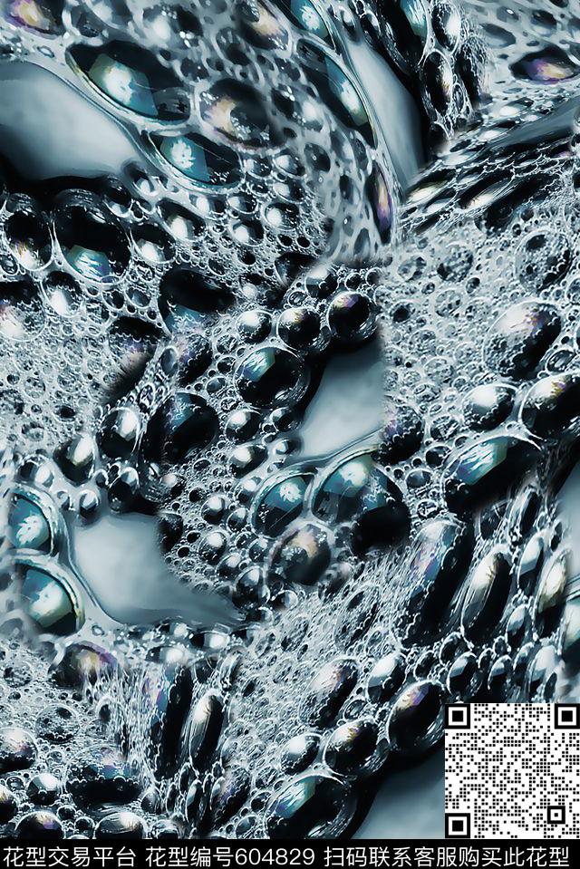 抽象彩珠珠宝数码印花华亿平台下载（图片编号: 604829） - 瓦栏（Walan）