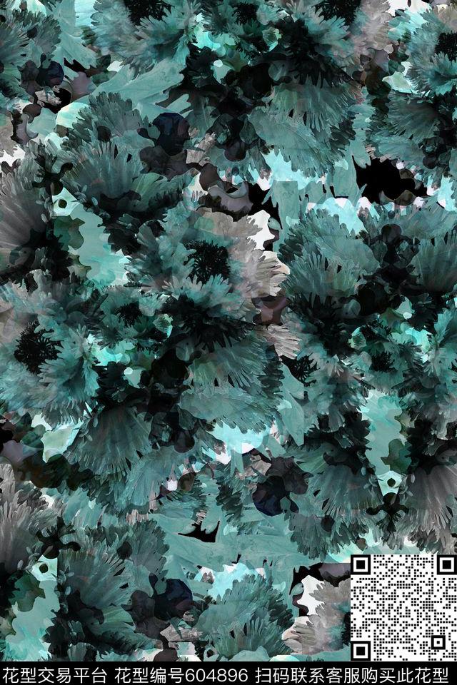 趣味花朵数码印花华亿平台下载（图片编号: 604896） - 瓦栏（Walan）