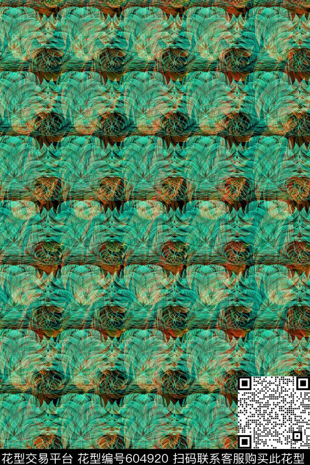 民族风羽毛衬衣数码印花华亿平台下载（图片编号: 604920） - 瓦栏（Walan）