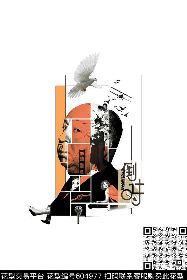 休闲风电影海报和平鸽数码印花华亿平台下载（图片编号: 604977） - 瓦栏（Walan）