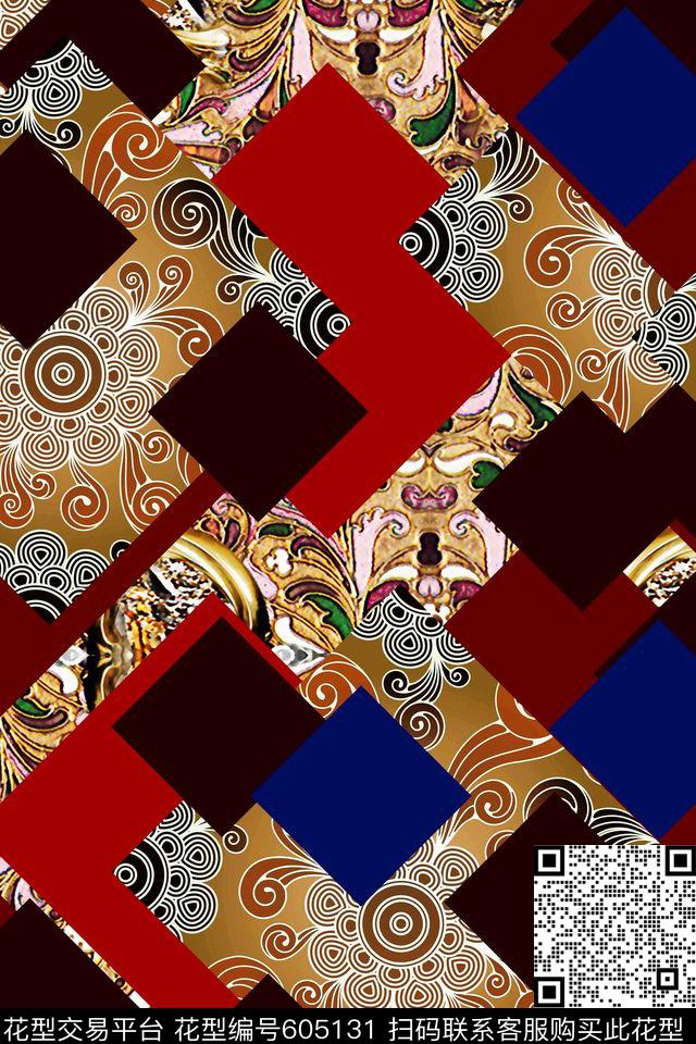 质感原创欧美风数码印花华亿平台下载（图片编号: 605131） - 瓦栏（Walan）